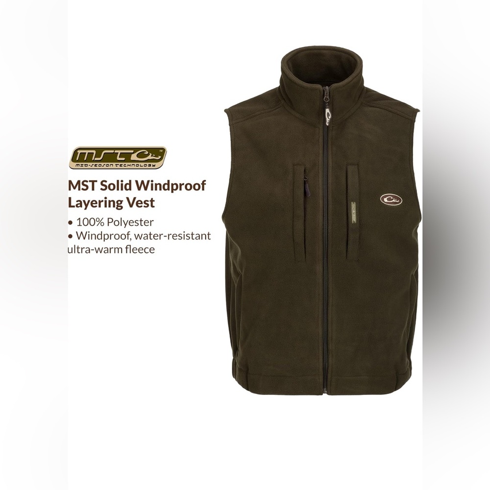 Drake•MST solid wind proof layering vest